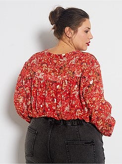 Blusa em caxemira estampada - Kiabi
