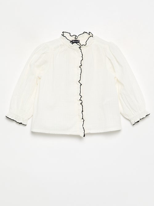 Blusa em dobby - Kiabi