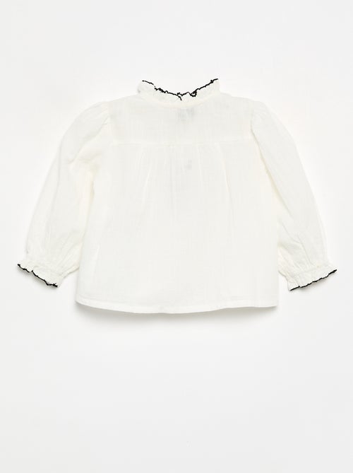 Blusa em dobby - Kiabi