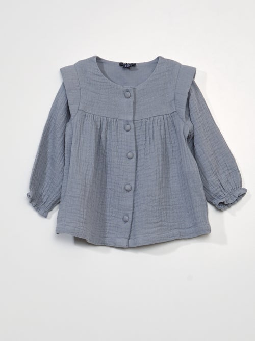 Blusa em gaze de algodão - Kiabi