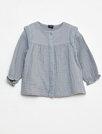 Blusa em gaze de algodão