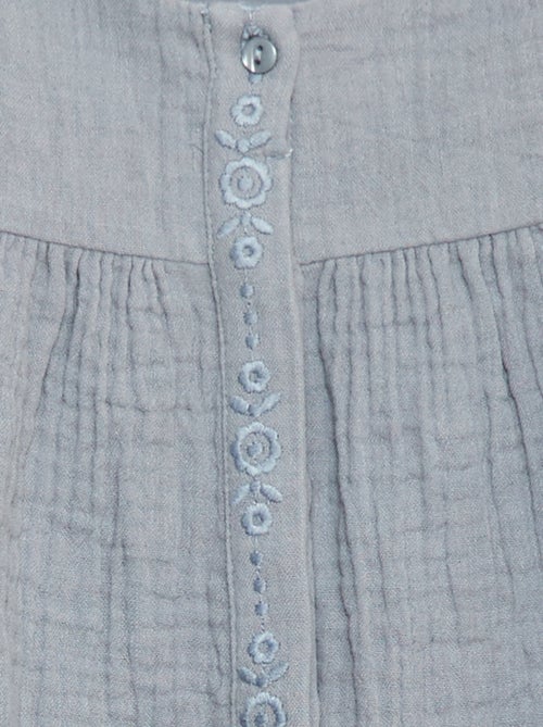 Blusa em gaze de algodão - Kiabi