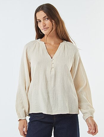 Blusa em gaze de algodão