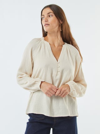 Blusa em gaze de algodão