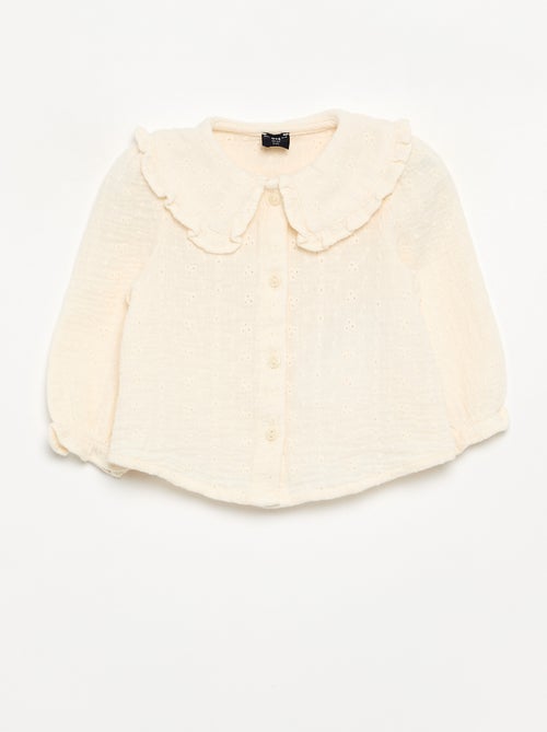 Blusa em gaze de algodão - Kiabi Blusa em gaze de algodão - Kiabi