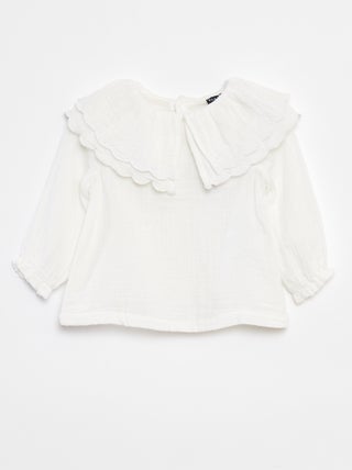 Blusa em gaze de algodão