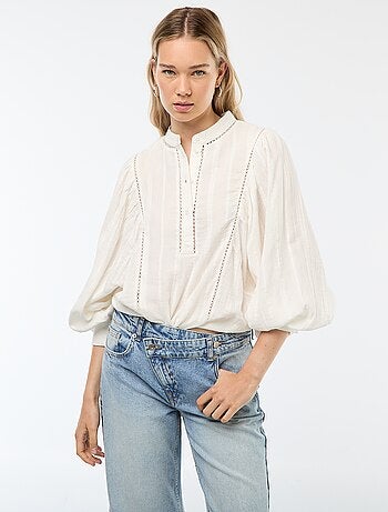 Blusa em gaze de algodão