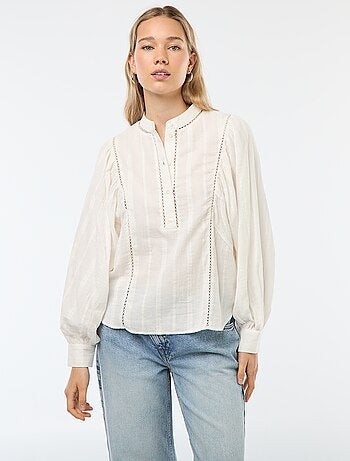 Blusa em gaze de algodão
