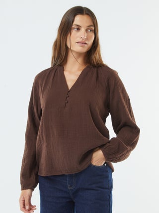 Blusa em gaze de algodão