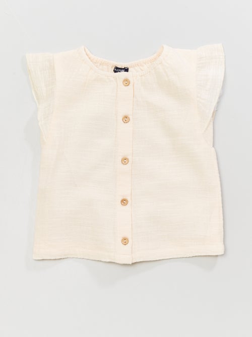 Blusa em gaze de algodão - Kiabi