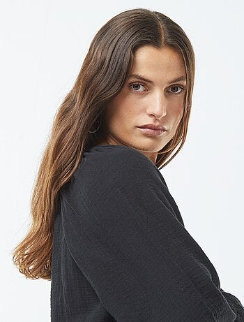 Blusa em gaze de algodão