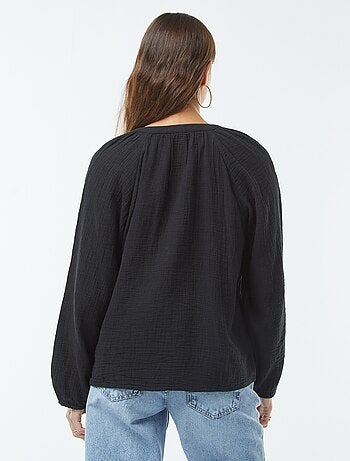 Blusa em gaze de algodão