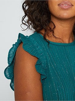 Blusa em gaze de algodão - Kiabi