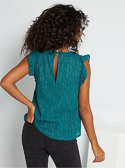 Blusa em gaze de algodão - Kiabi