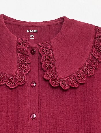 Blusa em gaze dupla de algodão