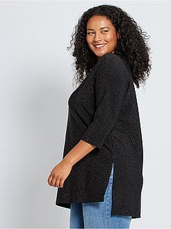 Blusa em malha brilhante - Kiabi