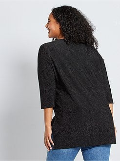 Blusa em malha brilhante - Kiabi