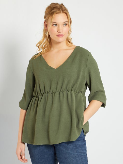 Blusa em malha crepe - Kiabi