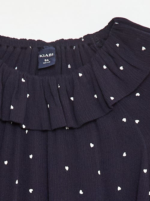 Blusa em malha crepe com gola elástica - So Easy - Kiabi