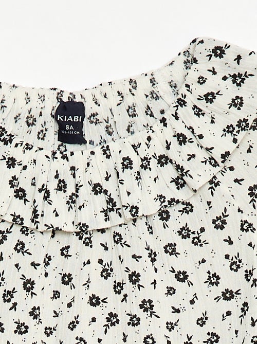 Blusa em malha crepe com gola elástica - So Easy - Kiabi