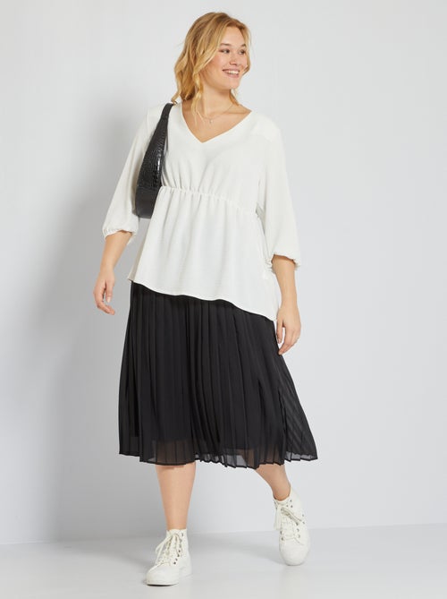 Blusa em malha crepe - Kiabi