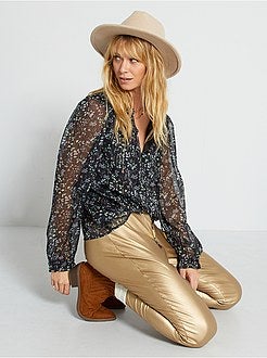 Blusa em malha fluida - Kiabi