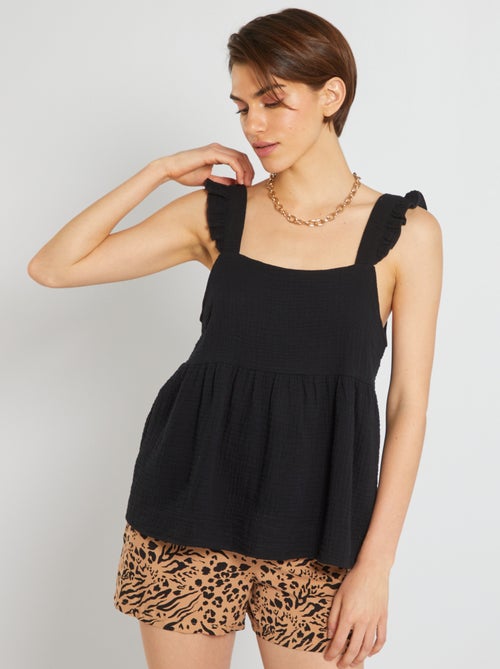 Blusa em malha gofrada - Kiabi