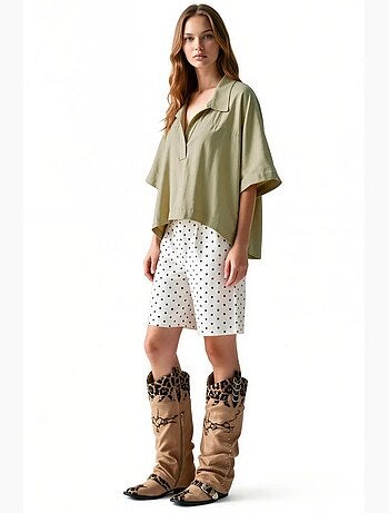 Blusa em mistura de modal busem