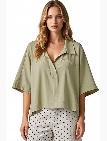 Blusa em mistura de modal busem