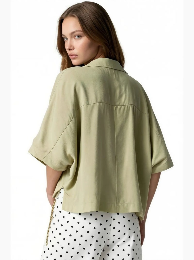 Blusa em mistura de modal busem Verde menta - Kiabi