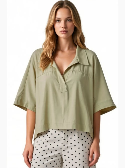 Blusa em mistura de modal busem - Kiabi