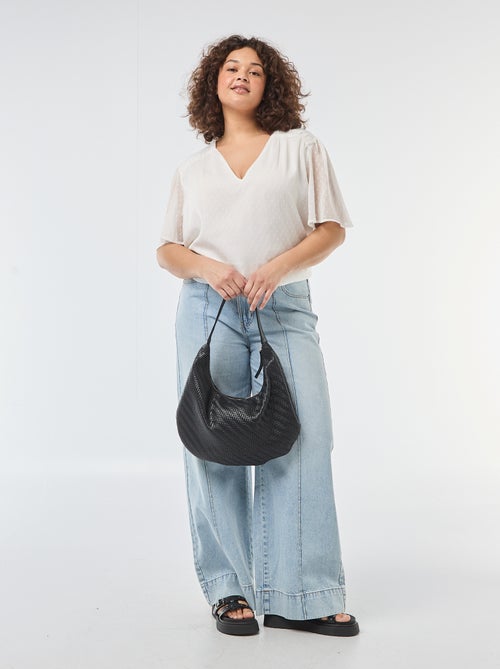 Blusa em plumetis - Kiabi