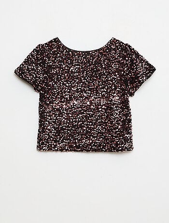 Blusa em veludo com lantejoulas