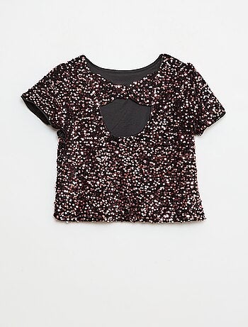 Blusa em veludo com lantejoulas