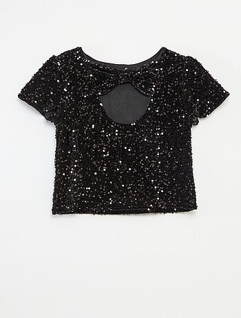 Blusa em veludo com lantejoulas