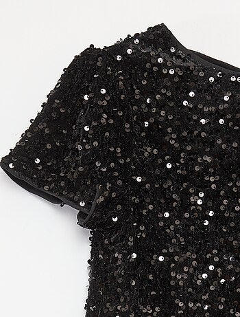 Blusa em veludo com lantejoulas