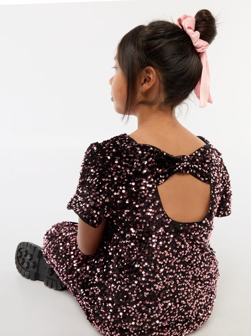 Blusa em veludo com lantejoulas - Kiabi