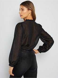 Blusa em voile a ponto cheio - Kiabi