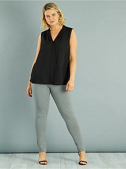 Blusa em voile com gola plissada - Kiabi