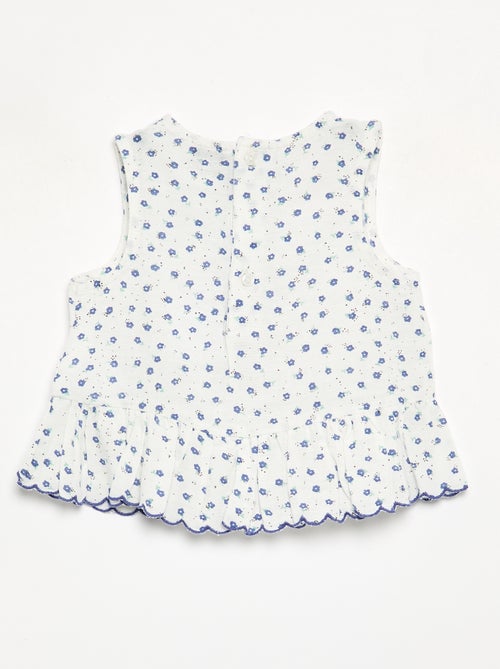 Blusa em voile de algodão - Kiabi