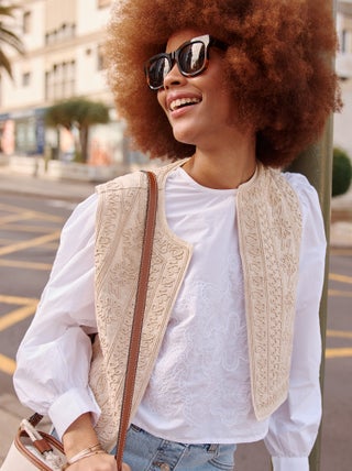 Blusa em voile de algodão