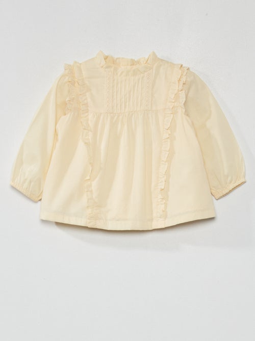 Blusa em voile de algodão - Kiabi