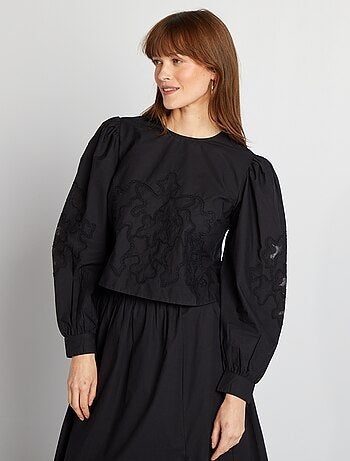 Blusa em voile de algodão