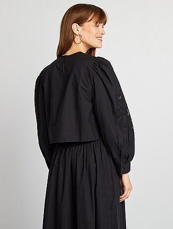 Blusa em voile de algodão