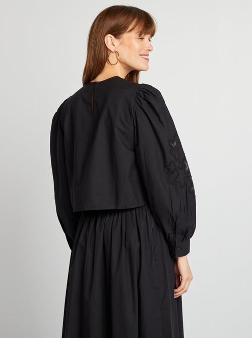 Blusa em voile de algodão - Kiabi