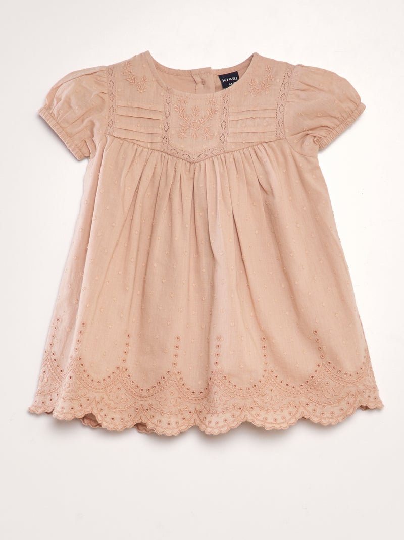 Blusa em voile de algodão ROSA - Kiabi