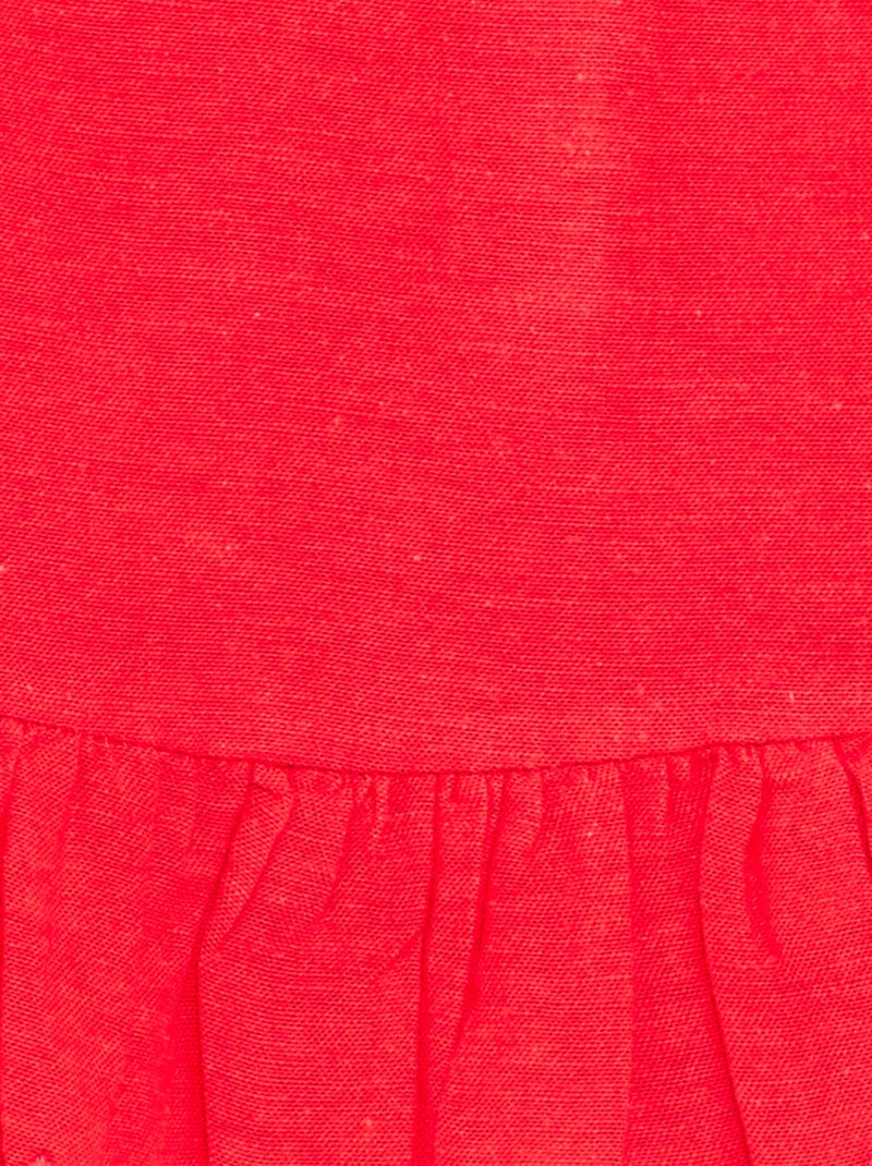 Blusa em voile de algodão Vermelho - Kiabi