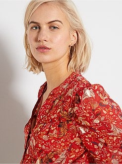 Blusa em voile estampada - Kiabi