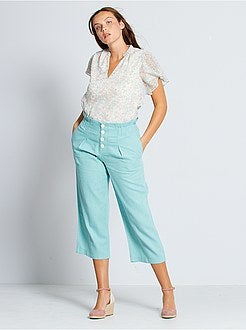 Blusa em voile florida - Kiabi