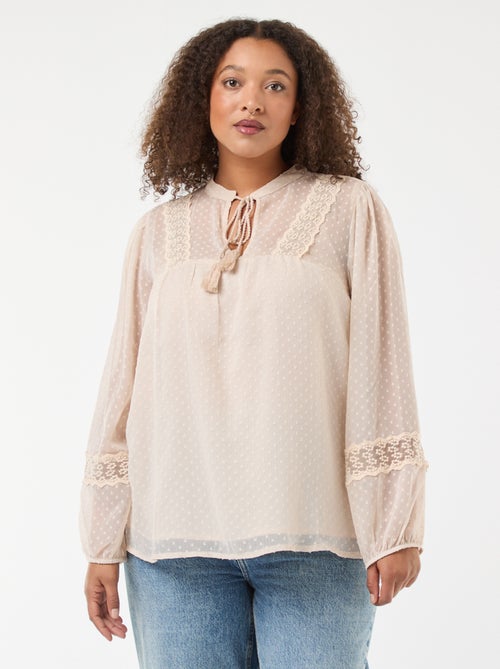 Blusa em voile 'Only Carmakoma' - Kiabi